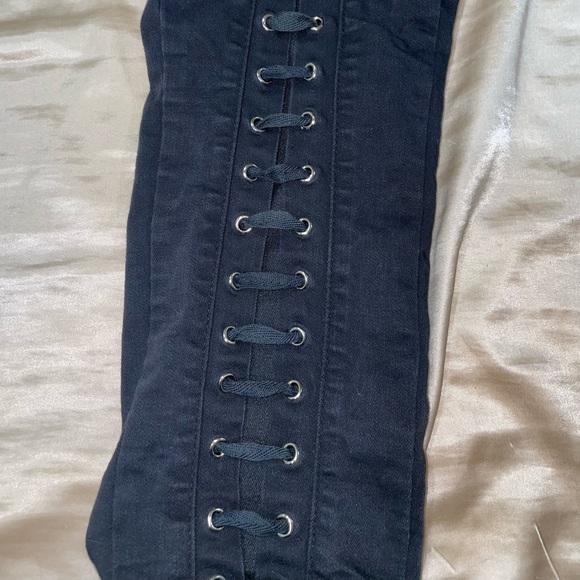 Cross cross cutout black pants size 3 - Picture 4 of 4